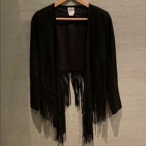 Haute Hippie leather fringe jacket